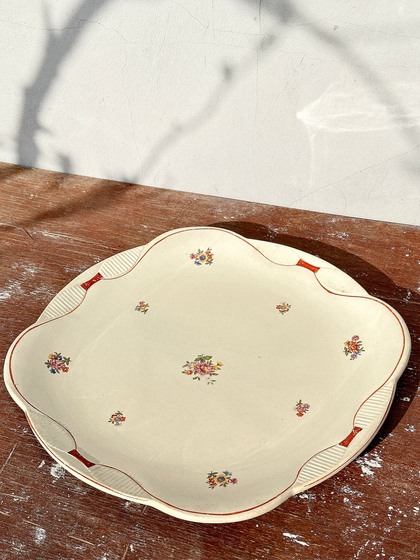 Rare Antique Moulin des Loups Hamage Small Platter (1900s, France)