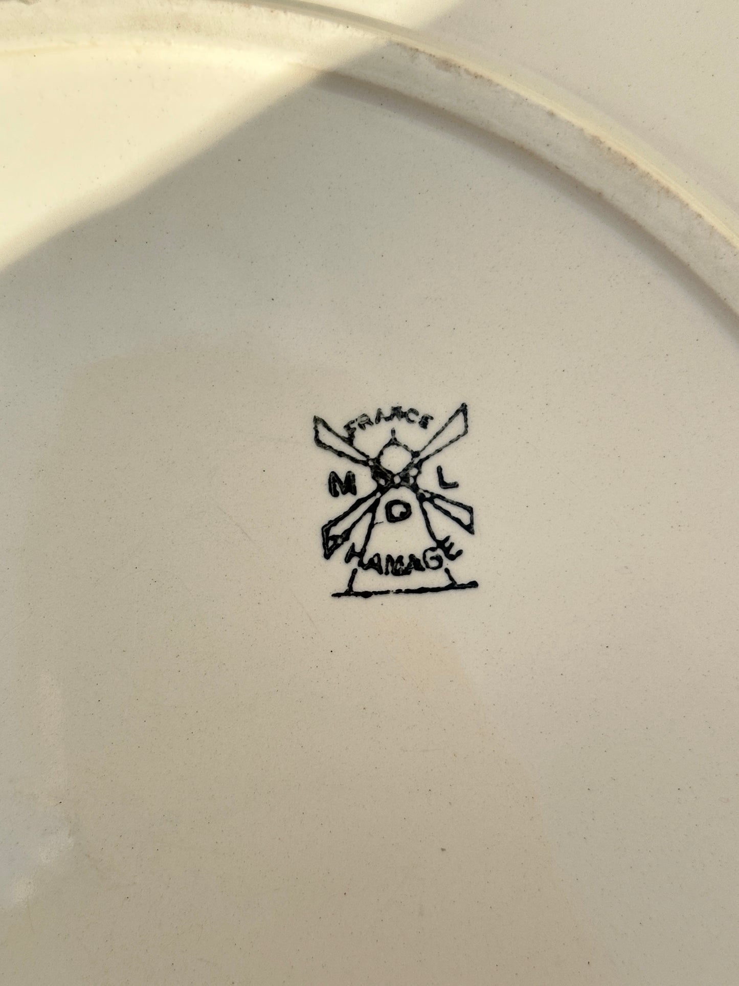 Rare Antique Moulin des Loups Hamage Small Platter (1900s, France)
