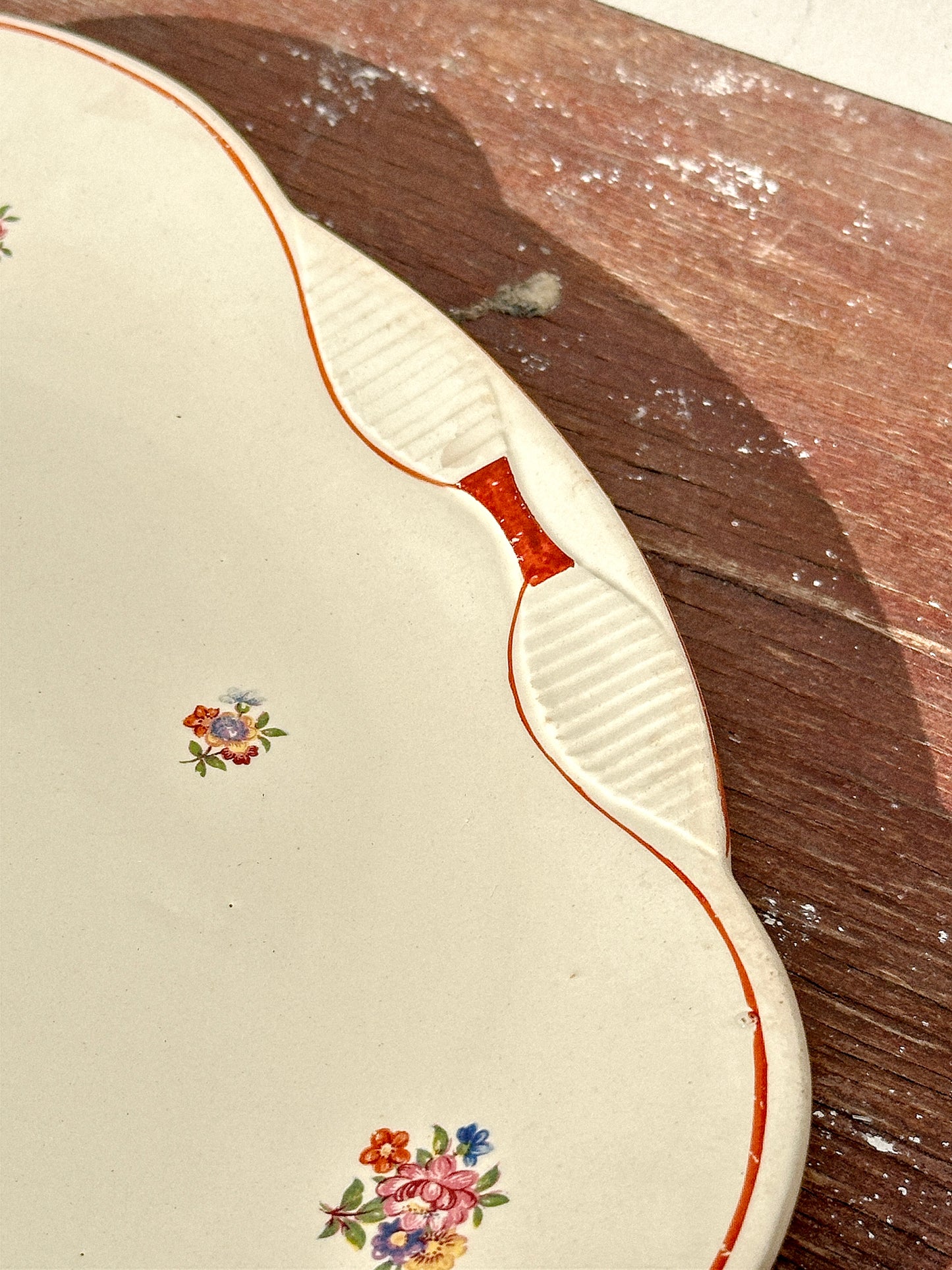 Rare Antique Moulin des Loups Hamage Small Platter (1900s, France)