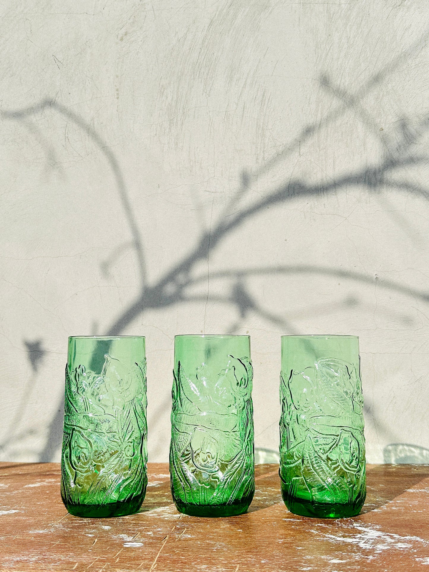 Libbey Glassware Green Glasses/Vases (Ohio, 1970s)