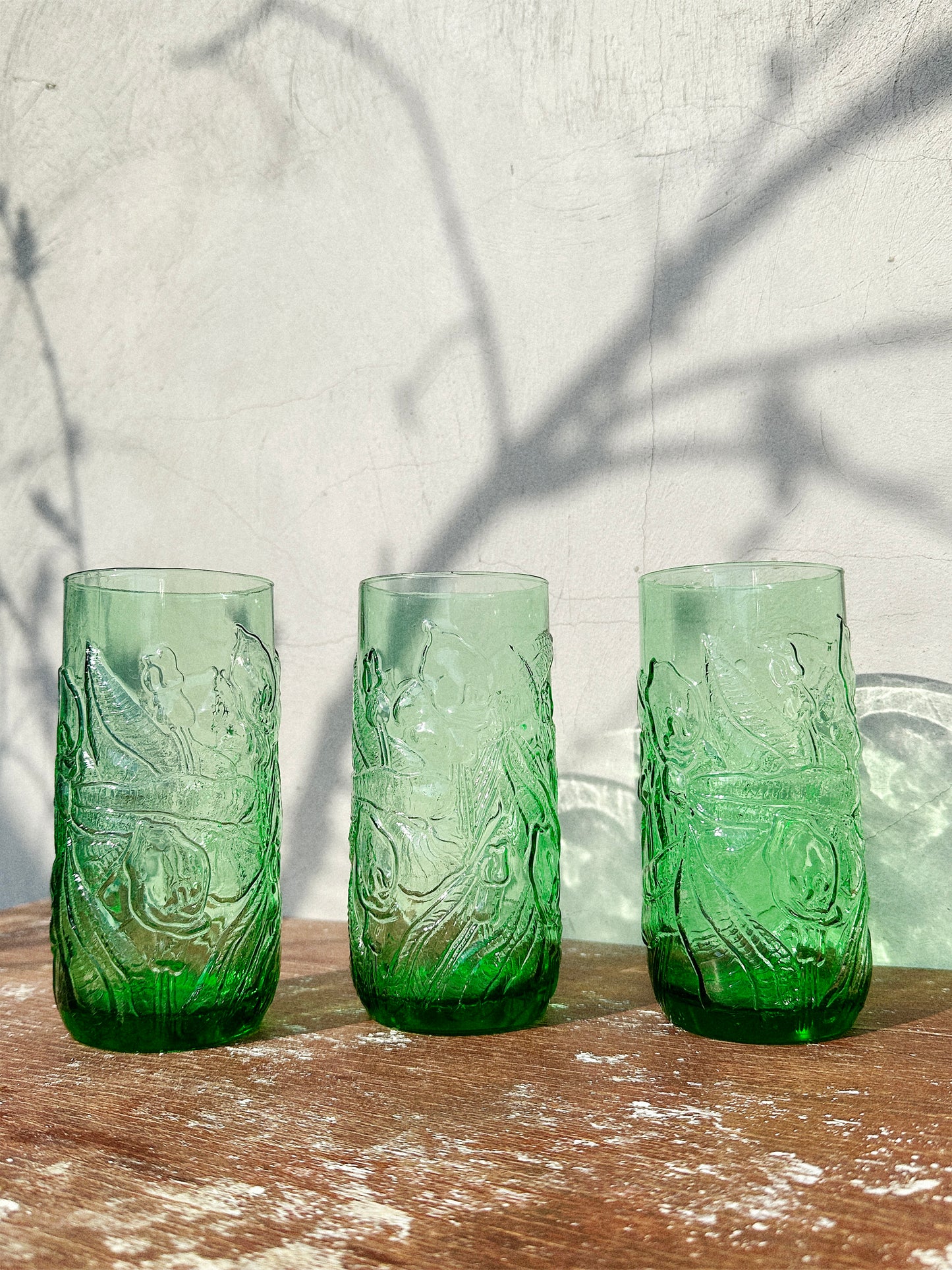 Libbey Glassware Green Glasses/Vases (Ohio, 1970s)