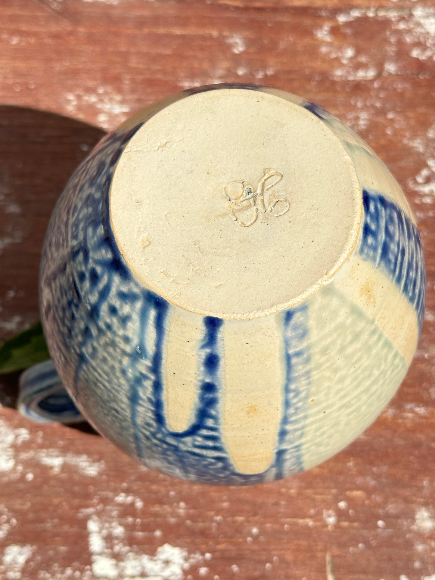 Rare French Stoneware Salt Glazed Mid-Century Studio Pottery Pitcher Vase (France, 1960s)