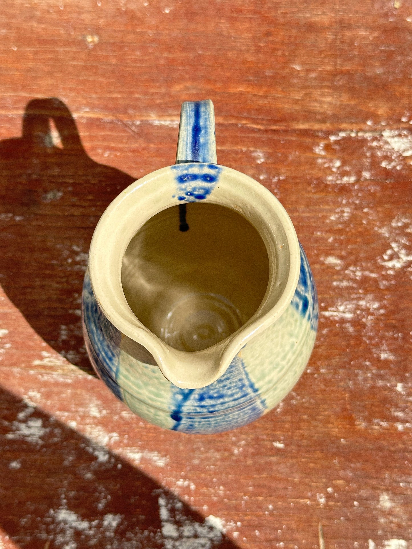 Rare French Stoneware Salt Glazed Mid-Century Studio Pottery Pitcher Vase (France, 1960s)