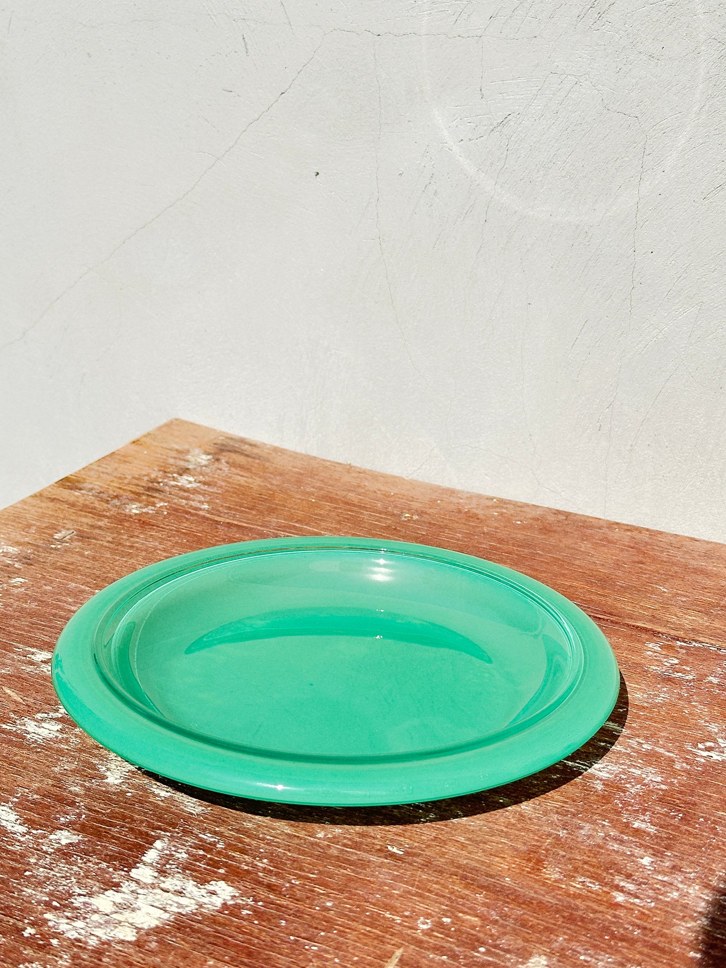 Vintage Mint Green Bormioli Rocco Italy Vetrorama Tempered Glass Plates & Bowls Set (Italy, 1960s)