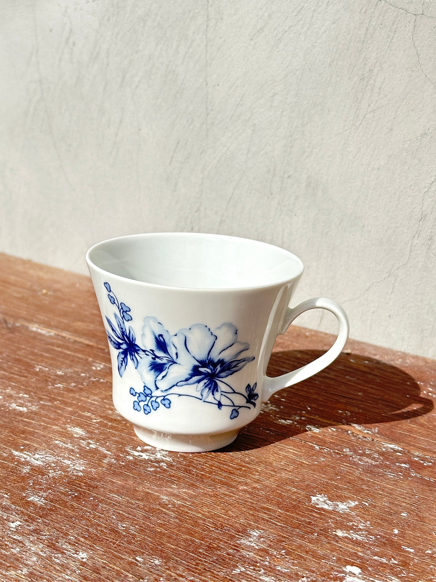 Mid-Century Cobalt Floral Weimar Porzellan Coffee/Tea Set (East Germany, 1960s)