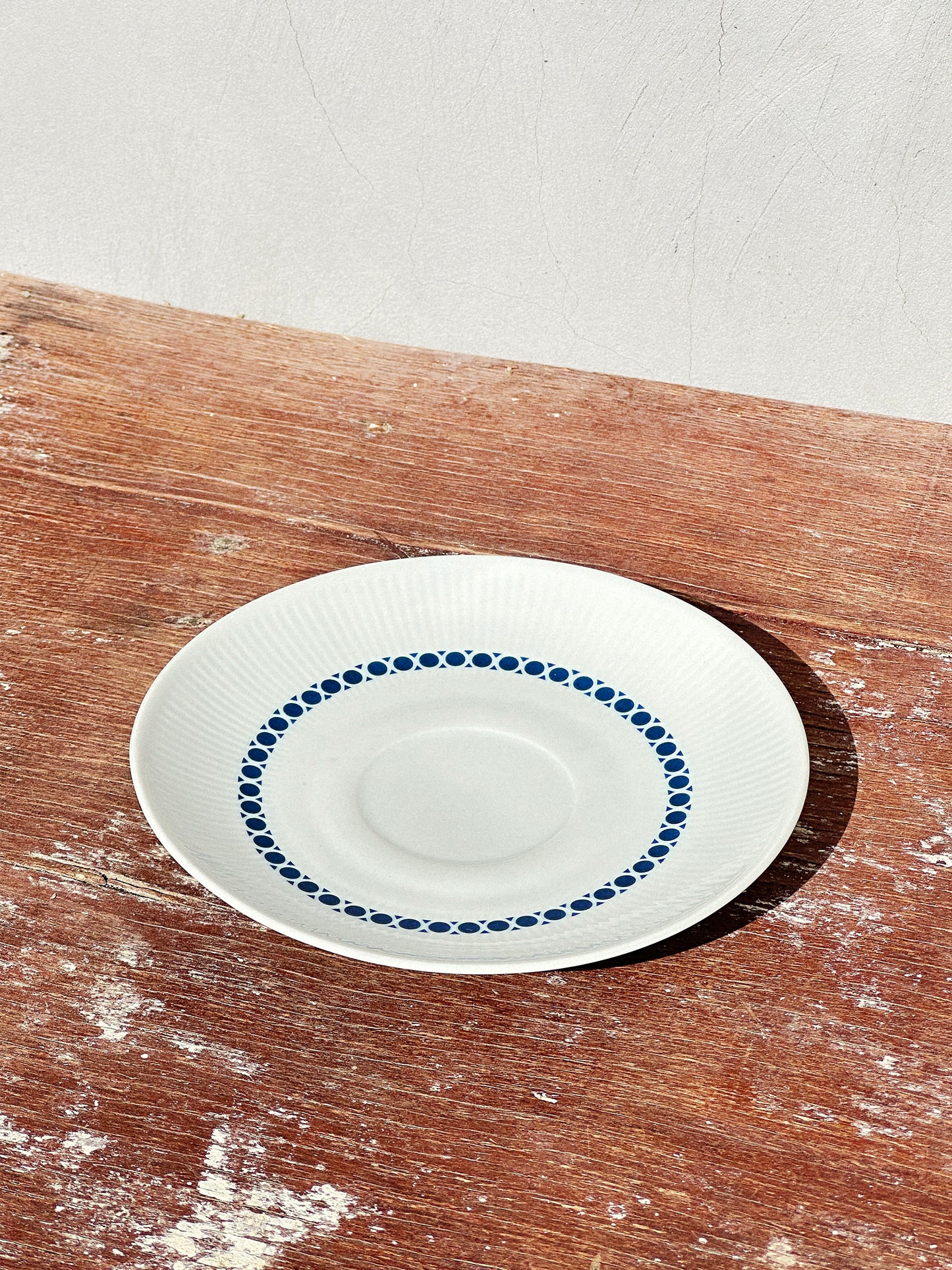 Op Art Mid-Century Winterling Marktleuthen Bavaria Navy Blue Dots Pattern 18-Pieces Set (Germany, 1950s)