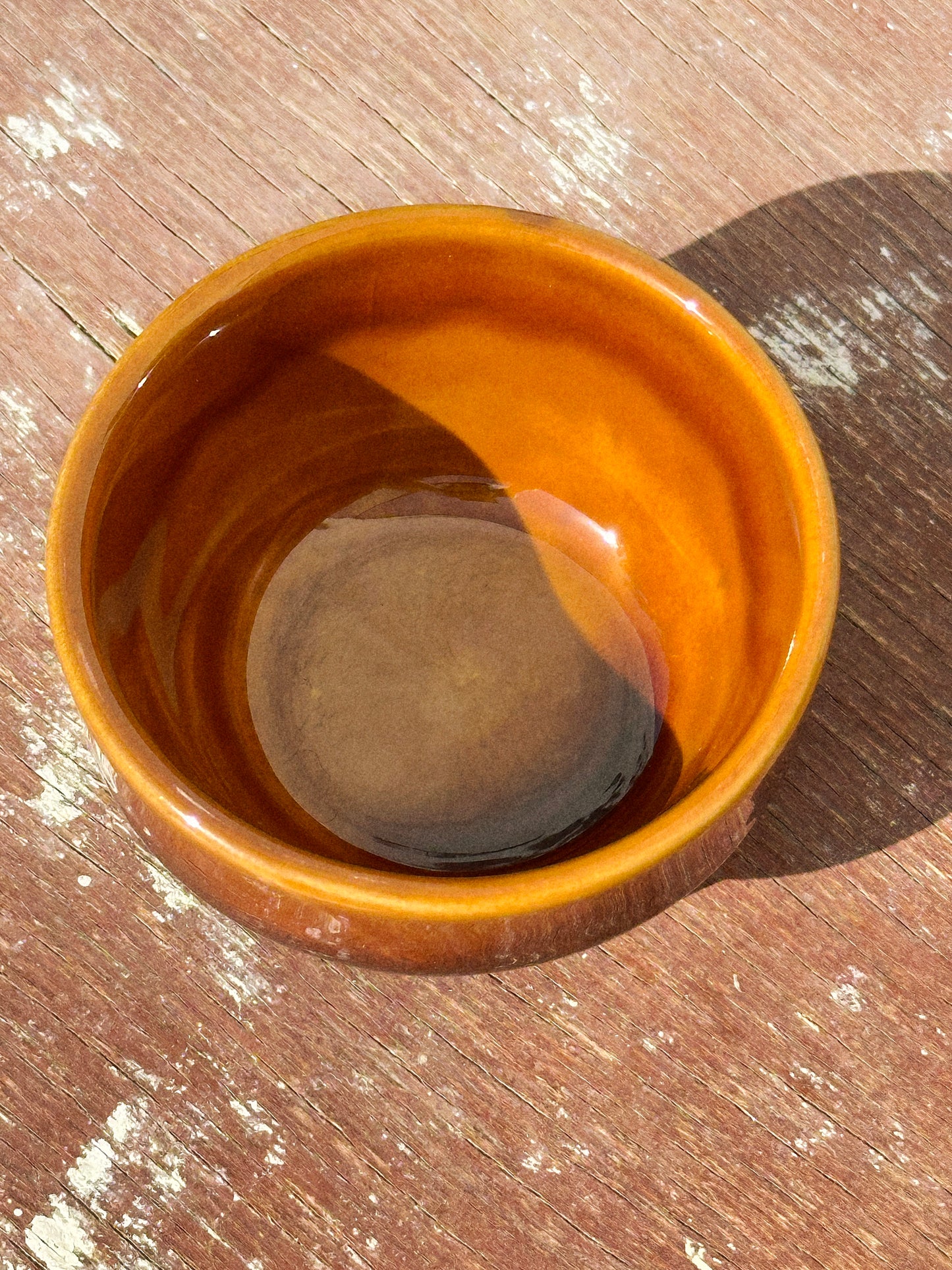 Retro Sarreguemines Ceramic Vibrant Burnt Orange Serving Bowls Set of 4 (France, 1970s)
