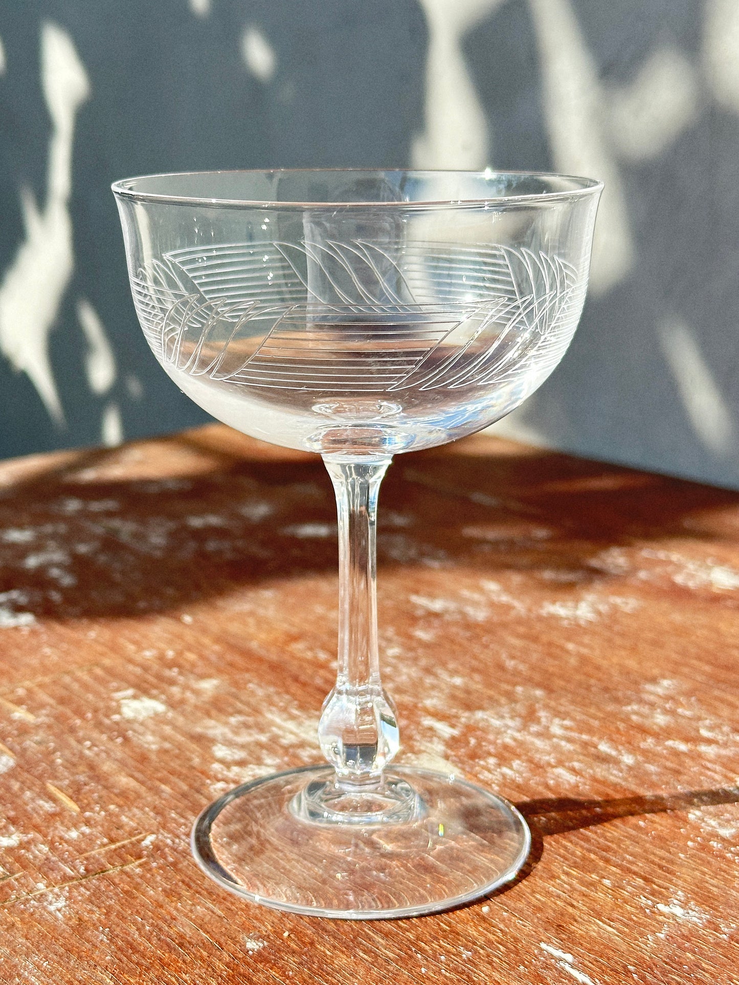 Rare Vintage Crystal Villeroy & Boch Bel Canto Collection Coupe Champagne Glasses (Germany, 1986 - 1989)