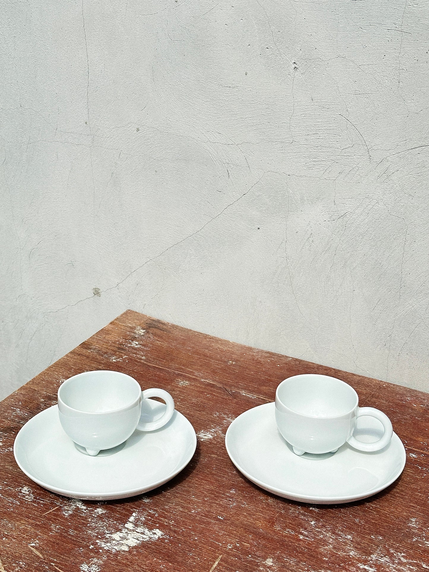 Rare Matteo Thun Postmodern Memphis Group porcelain set, part of the Fantasia Mocca Collection (1985)