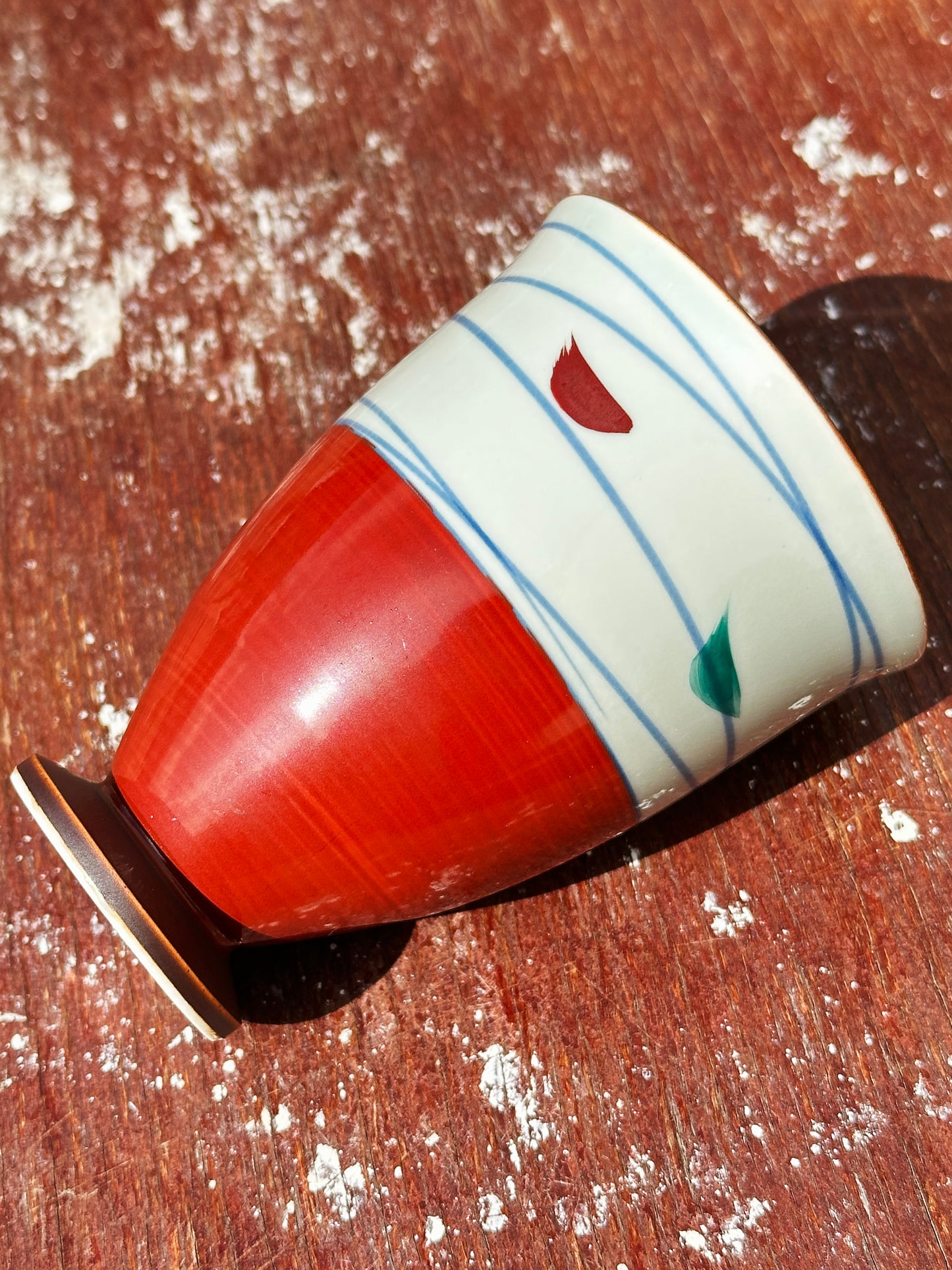 Super Rare Arita Yaki Porcelain Tea Ceremony Footed cups (Japan, 1950s)