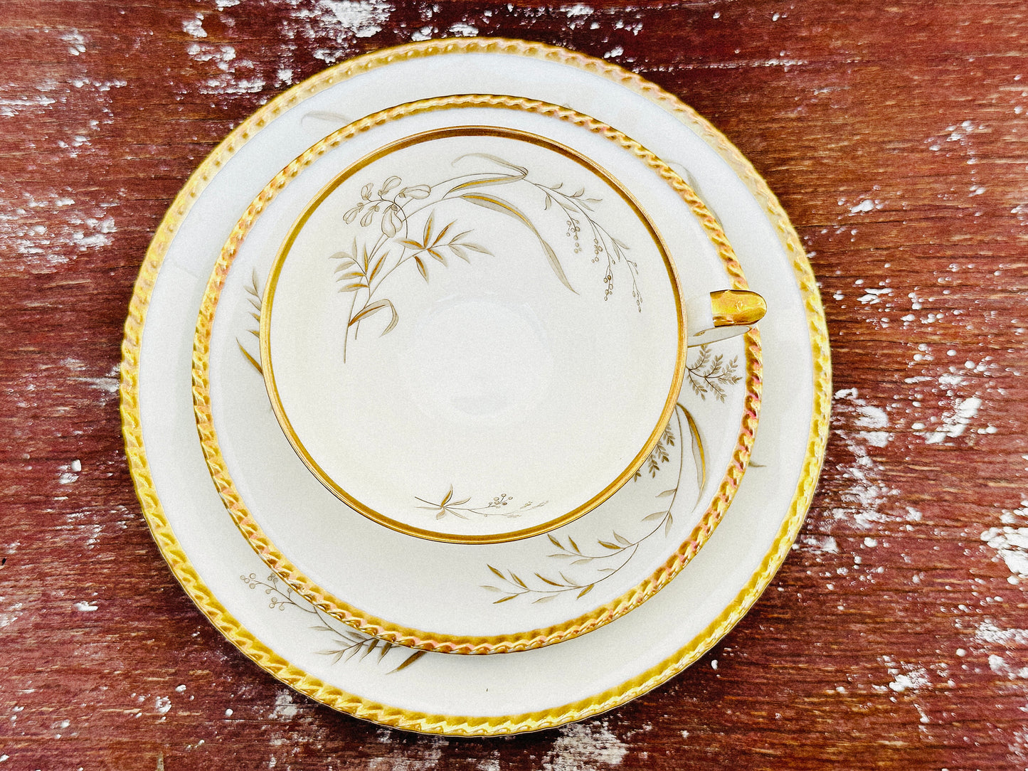 Rare Johann Haviland Porcelain Trio Set (Germany, 1920s)