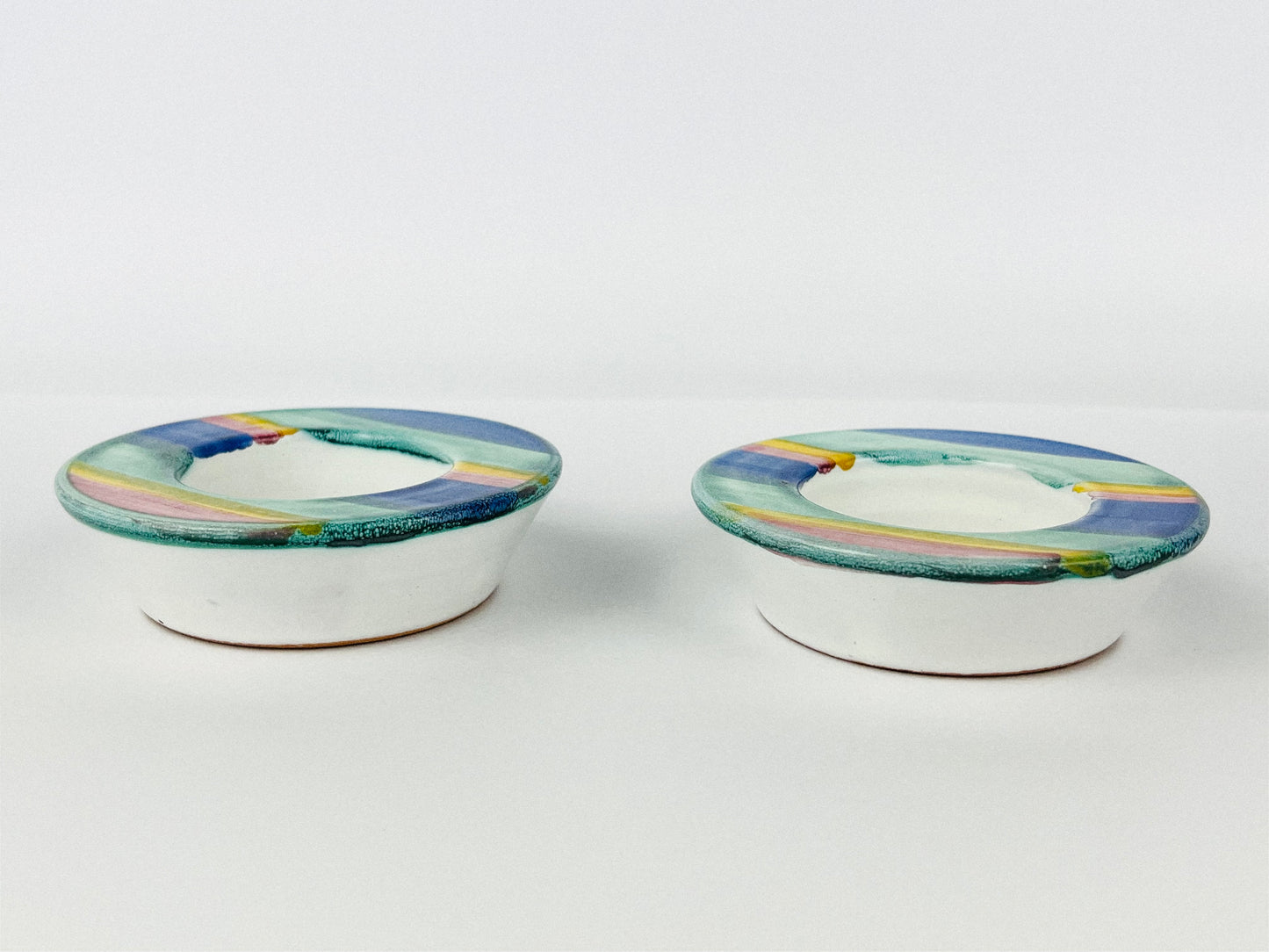 Rare Bangholm Keramik set of candle holders (Denmark, 1960s)