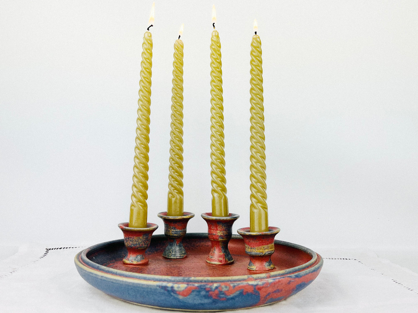 Rare Marek Radek Multiple Candle holder with attached underplate (1980s)