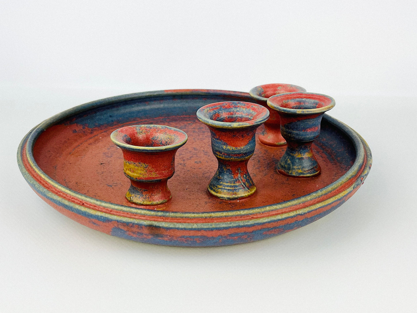 Rare Marek Radek Multiple Candle holder with attached underplate (1980s)