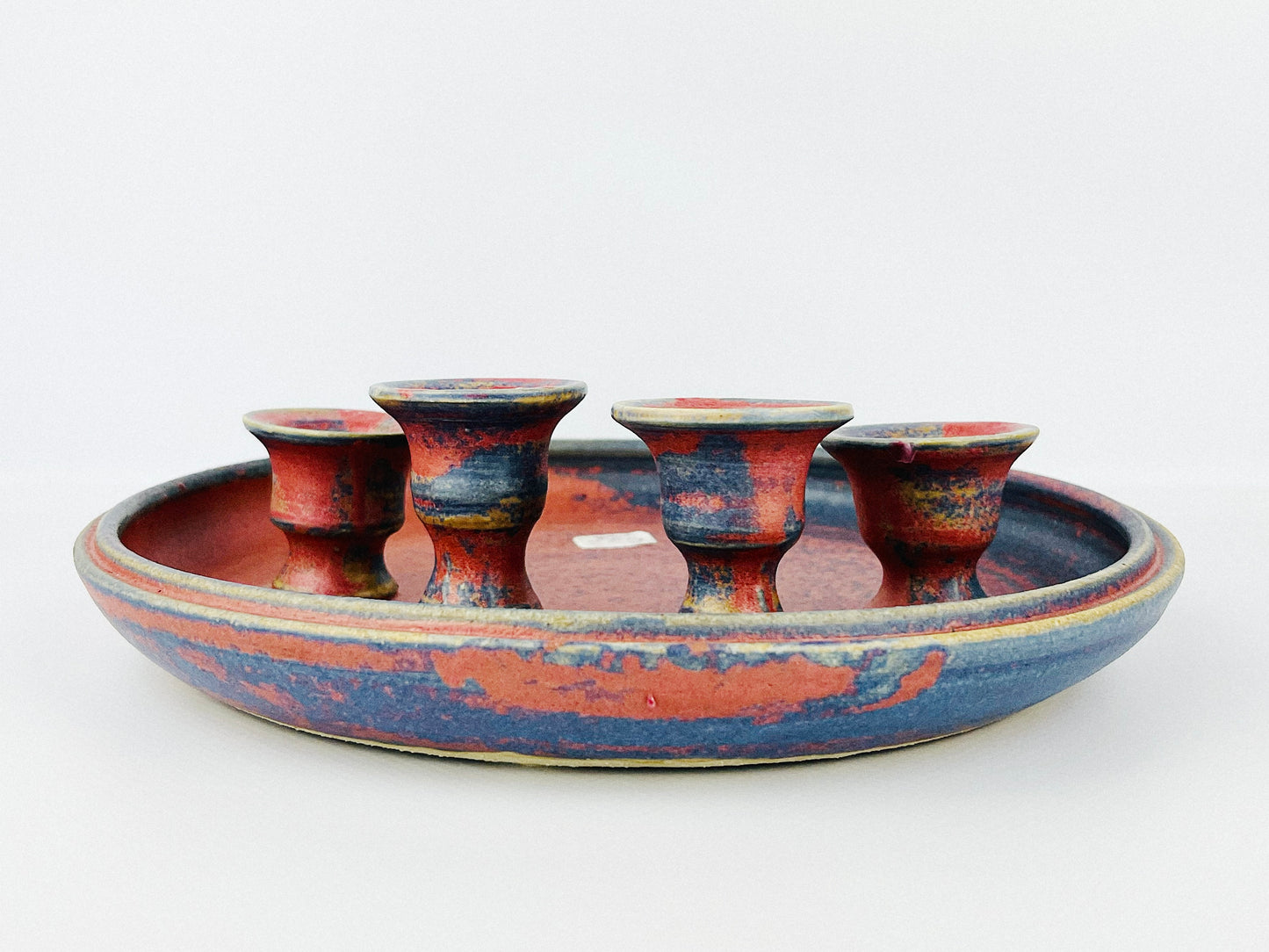 Rare Marek Radek Multiple Candle holder with attached underplate (1980s)