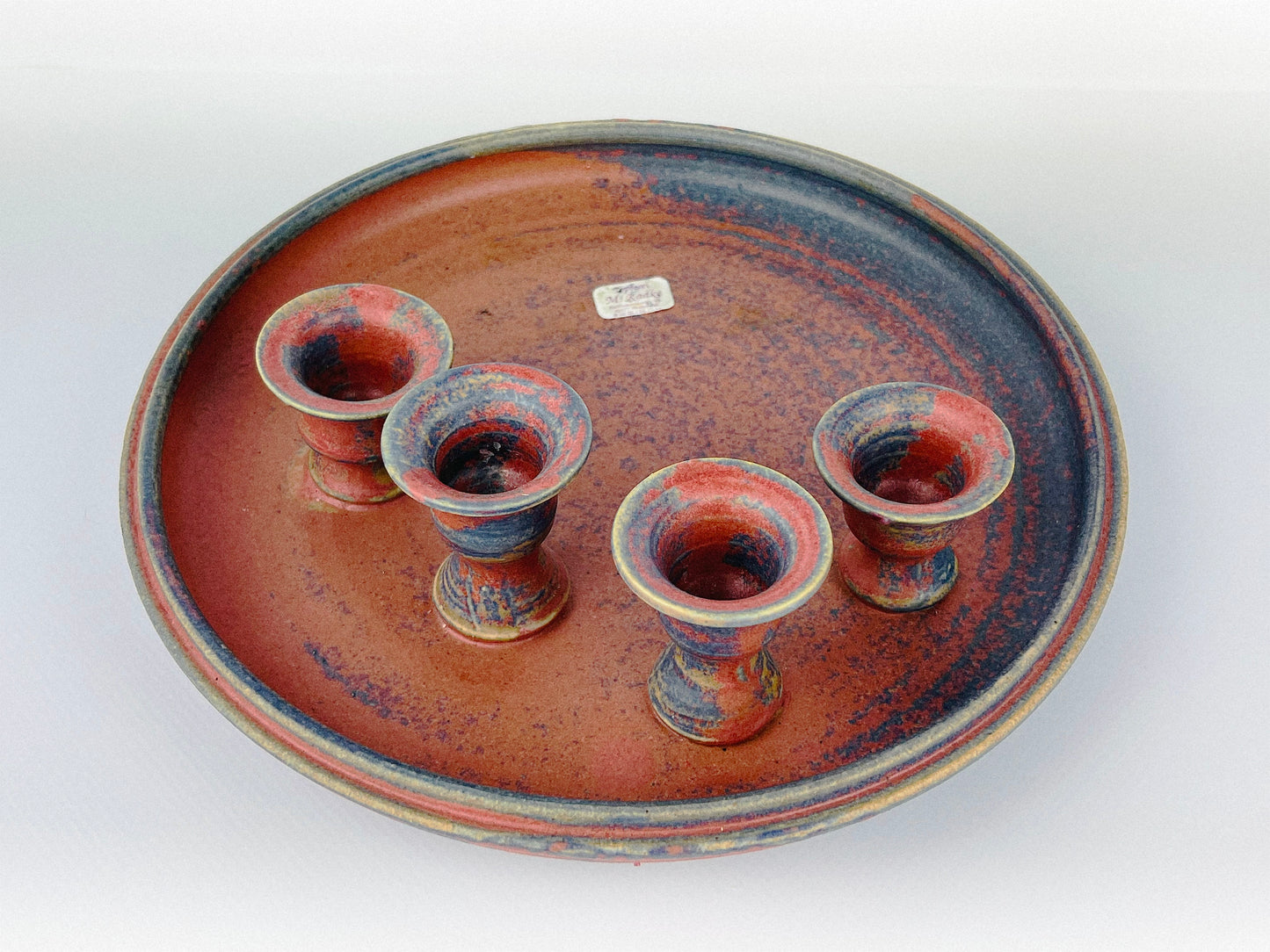 Rare Marek Radek Multiple Candle holder with attached underplate (1980s)