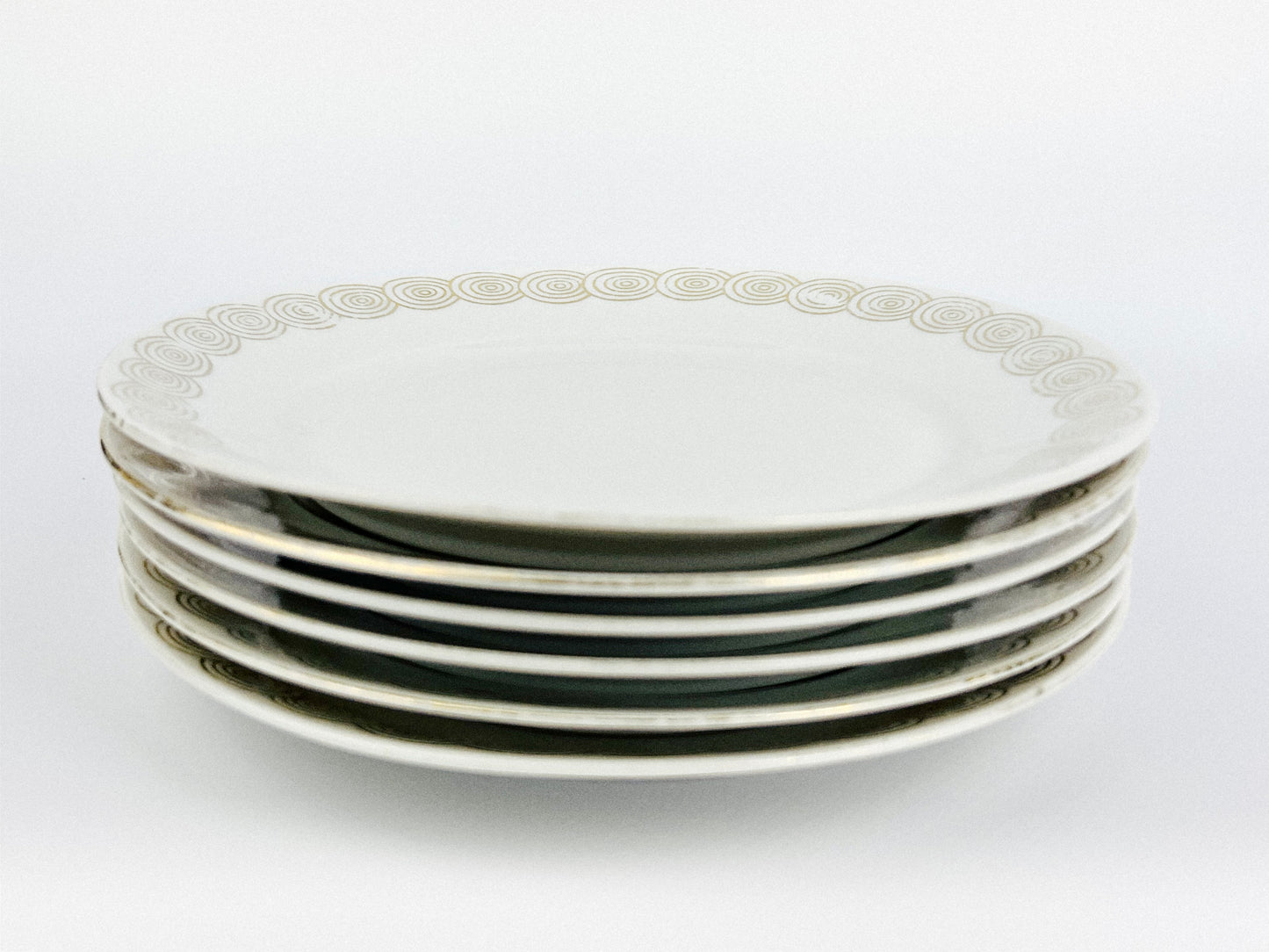 Rare Antique Art Deco Mitterteich set of 6 porcelain plates (1921-1931)