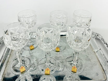 Katharinen Hütte crystal wine glasses (Germany, 1960s)