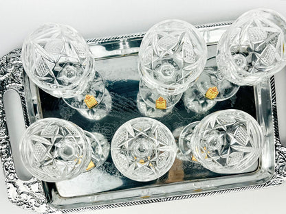 Katharinen Hütte crystal wine glasses (Germany, 1960s)