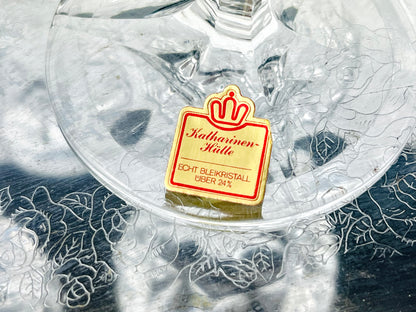 Katharinen Hütte crystal wine glasses (Germany, 1960s)
