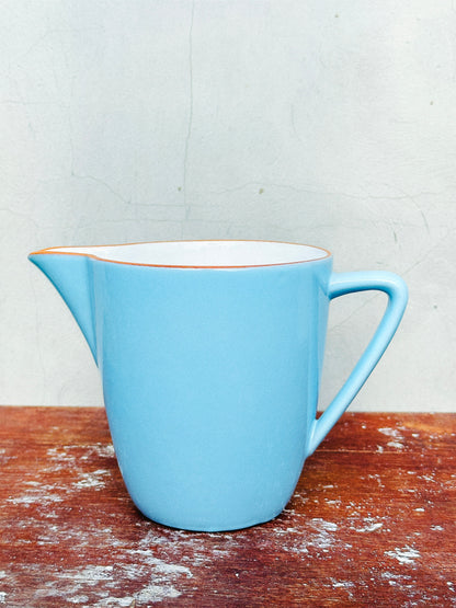 Studio Pottery Danish Blå Himmel/Terracotta Glazed Earthenware Jug (Denmark, 1990s)