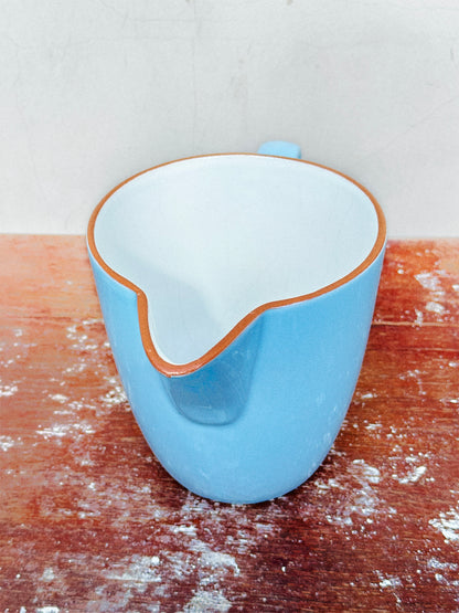 Studio Pottery Danish Blå Himmel/Terracotta Glazed Earthenware Jug (Denmark, 1990s)