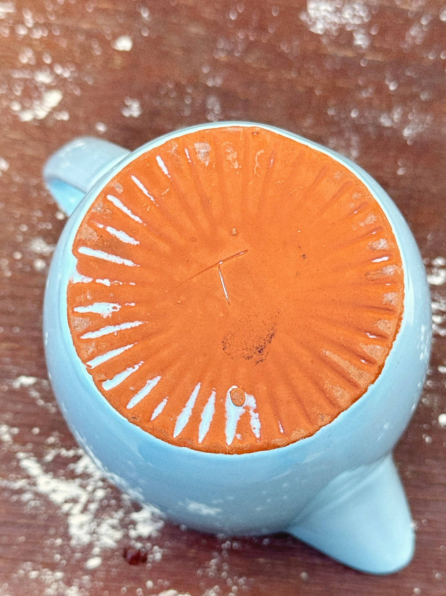 Studio Pottery Danish Blå Himmel/Terracotta Glazed Earthenware Jug (Denmark, 1990s)