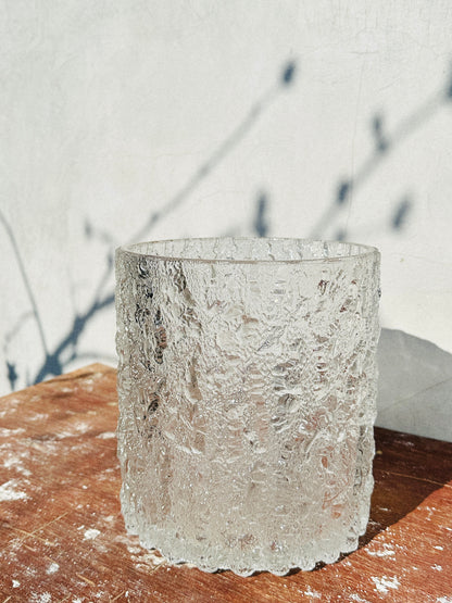 Rare Tapio Wirkkala for Iittala Heavy Ice Glass Vase/Champagne Ice Bucket (Finland, 1970s)