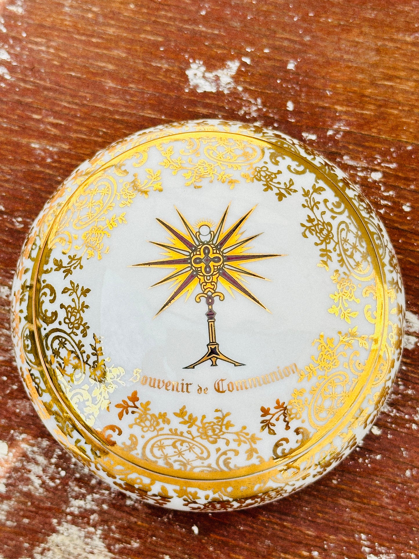Rare Limoges Porcelain Keepsake/Communion Box/Bonbonniére ( 1960s, France)