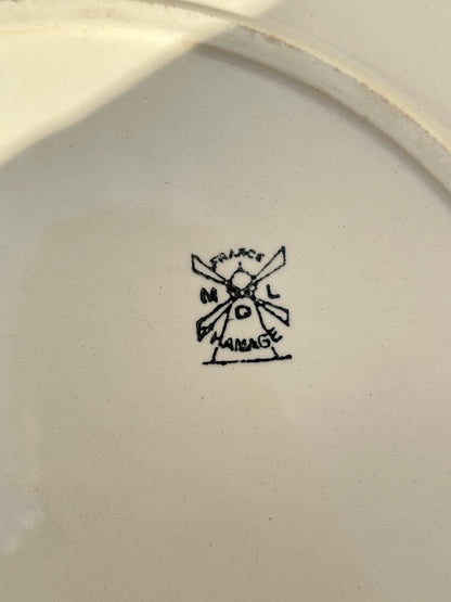 Rare Antique Moulin des Loups Hamage Small Platter (1900s, France)