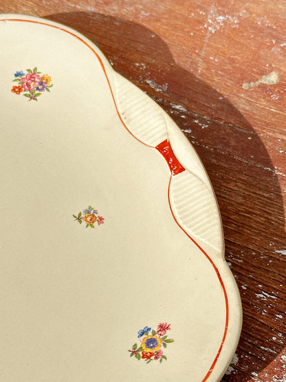 Rare Antique Moulin des Loups Hamage Small Platter (1900s, France)