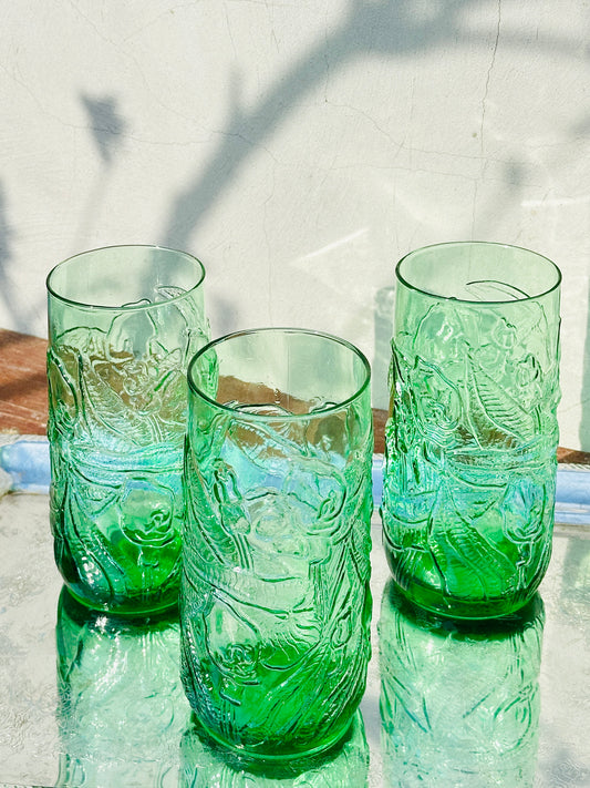 Libbey Glassware Green Glasses/Vases (Ohio, 1970s)