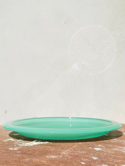 Vintage Mint Green Bormioli Rocco Italy Vetrorama Tempered Glass Plates & Bowls Set (Italy, 1960s)