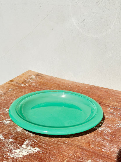 Vintage Mint Green Bormioli Rocco Italy Vetrorama Tempered Glass Plates & Bowls Set (Italy, 1960s)