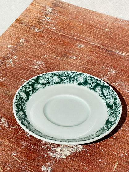 Rare Schönwald Porcelain Bowls with Handles & Saucers Quail Game Collection (Germany, 1970s)