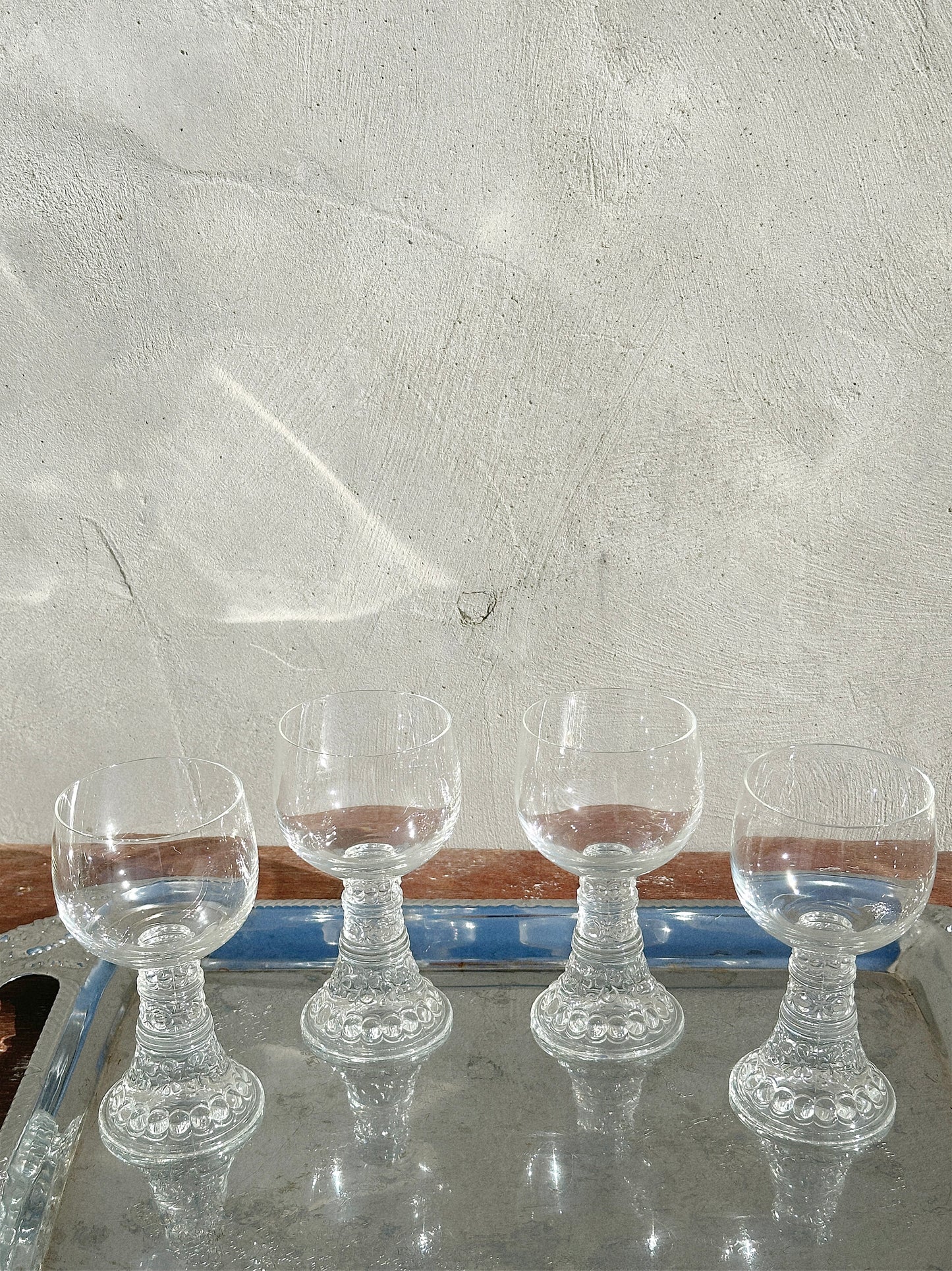 Rare Thomas Rosenthal Wine Glasses part of the Bacchus Collection (West Germany, 1970s)