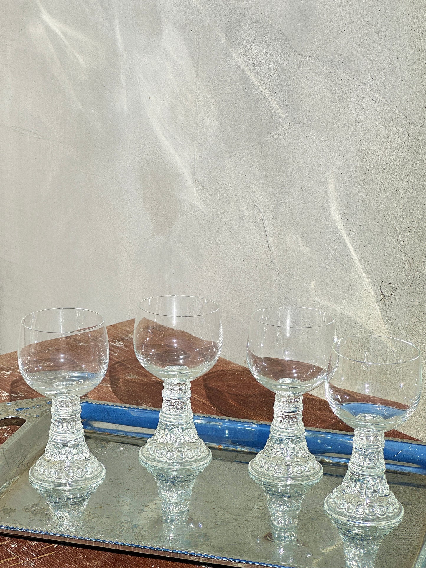 Rare Thomas Rosenthal Wine Glasses part of the Bacchus Collection (West Germany, 1970s)