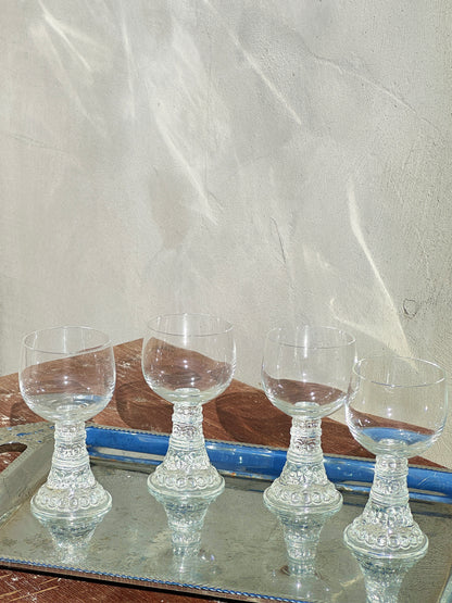 Rare Thomas Rosenthal Wine Glasses part of the Bacchus Collection (West Germany, 1970s)
