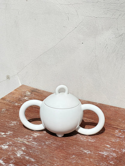Rare Matteo Thun Postmodern Memphis Group porcelain set, part of the Fantasia Mocca Collection (1985)