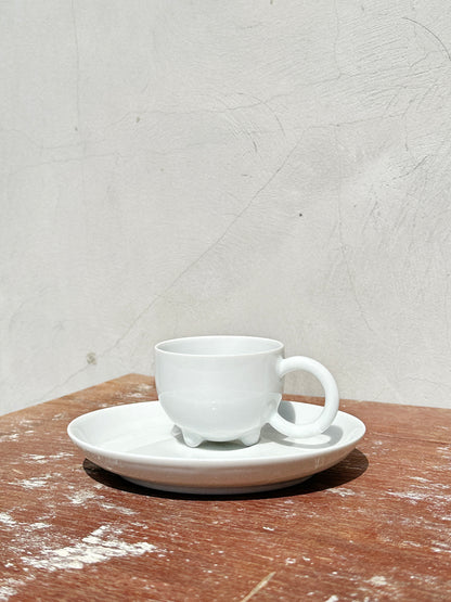 Rare Matteo Thun Postmodern Memphis Group porcelain set, part of the Fantasia Mocca Collection (1985)