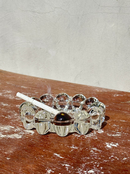 Mid-Century Rosice Sklo Union Boopie Glass Ashtray designed by Rudolf Schrötter (1950s)