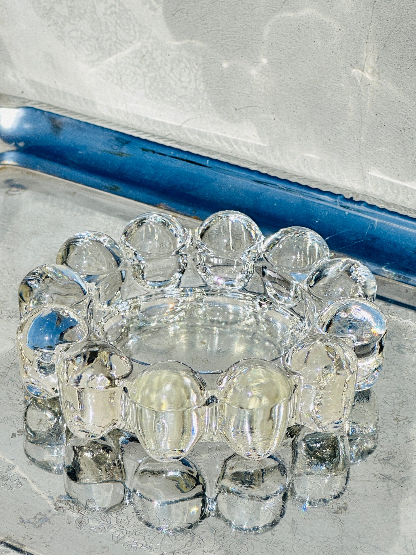 Mid-Century Rosice Sklo Union Boopie Glass Ashtray designed by Rudolf Schrötter (1950s)