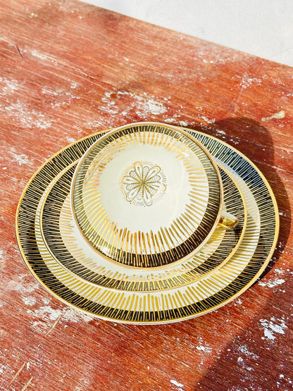 Mid-Century Art Deco Inspired Porzellanfabrik Heinrich Winterling Porcelain Breakfast Set (Germany, 1950s)