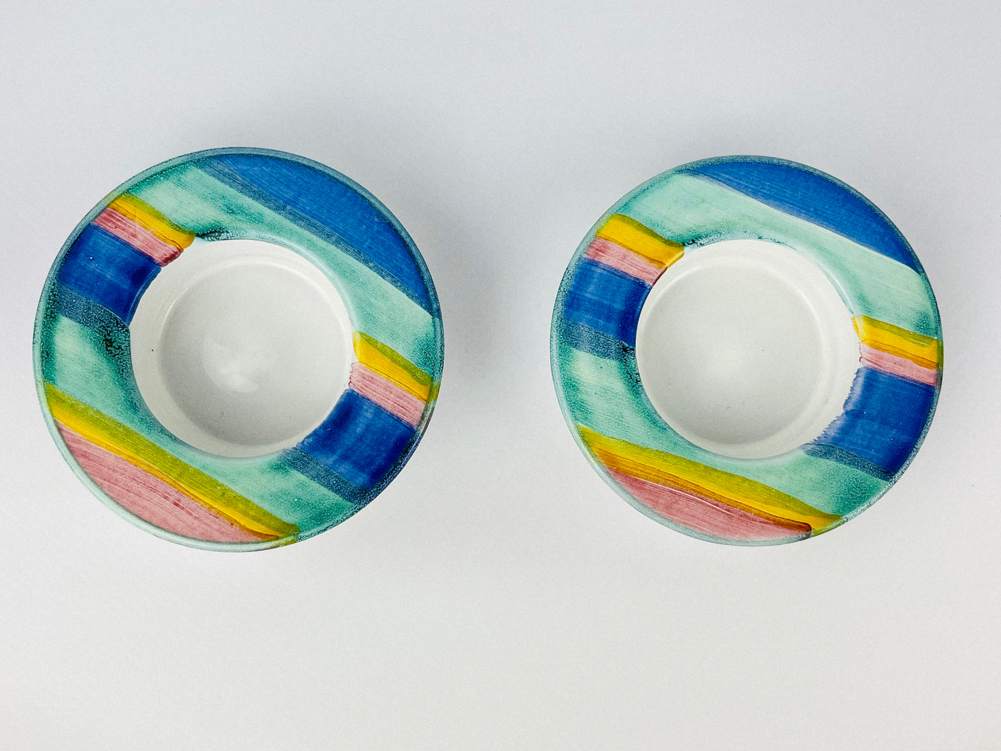 Rare Bangholm Keramik set of candle holders (Denmark, 1960s)