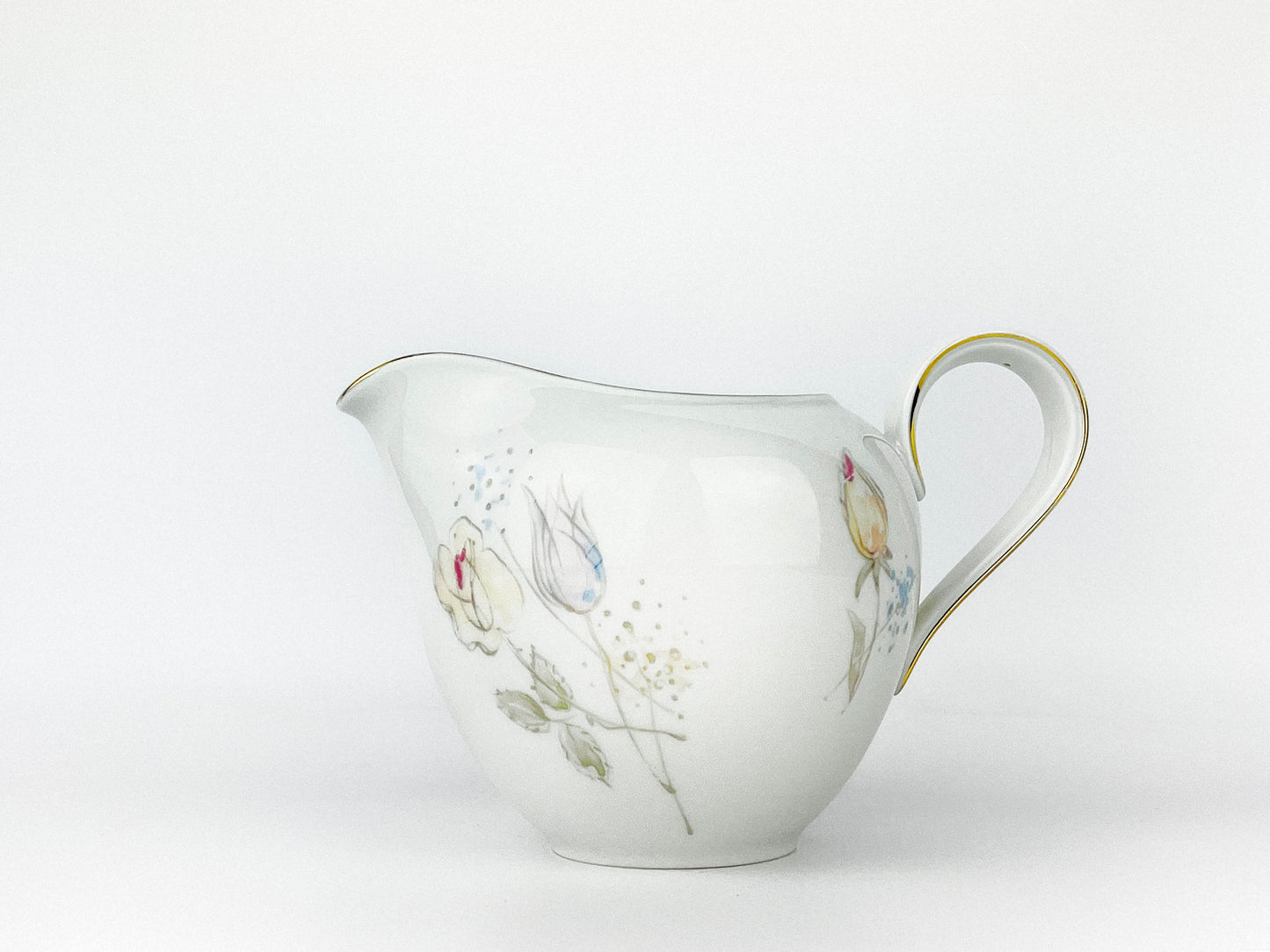 Rose pattern porcelain creamer Heinrich & Co., Anmut Collection (1950s)