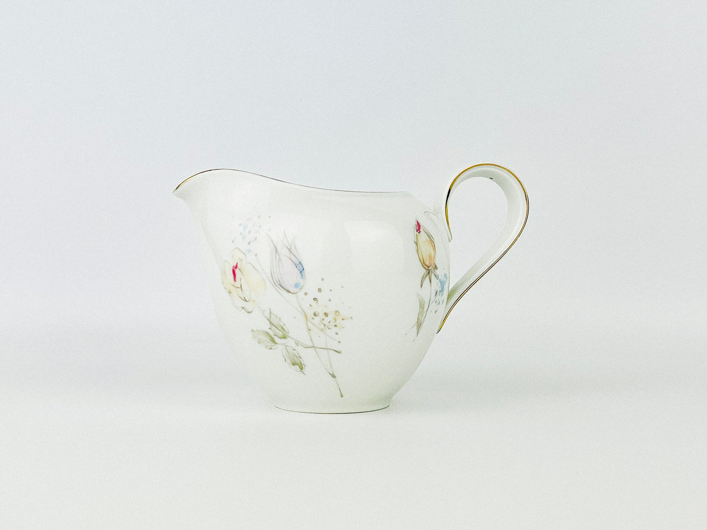 Rose pattern porcelain creamer Heinrich & Co., Anmut Collection (1950s)
