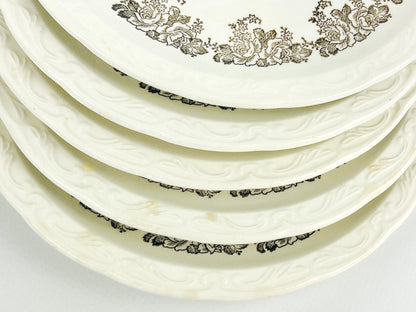 Rare Antique Digoin Sarreguemines plates part of the Clovis Collection (France, early 1940s)
