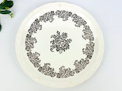 Rare Antique Digoin Sarreguemines plates part of the Clovis Collection (France, early 1940s)