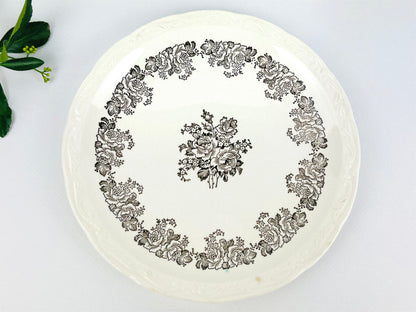 Rare Antique Digoin Sarreguemines plates part of the Clovis Collection (France, early 1940s)