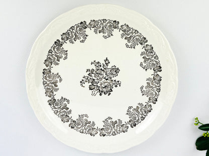 Rare Antique Digoin Sarreguemines plates part of the Clovis Collection (France, early 1940s)